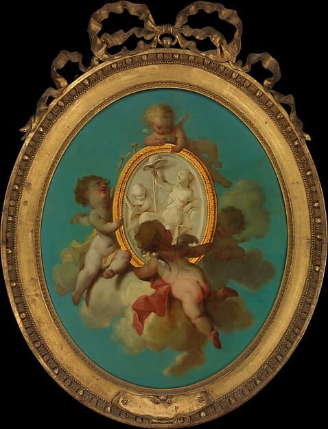 Putti with a Medallion, by Charles Dominique Joseph Eisen