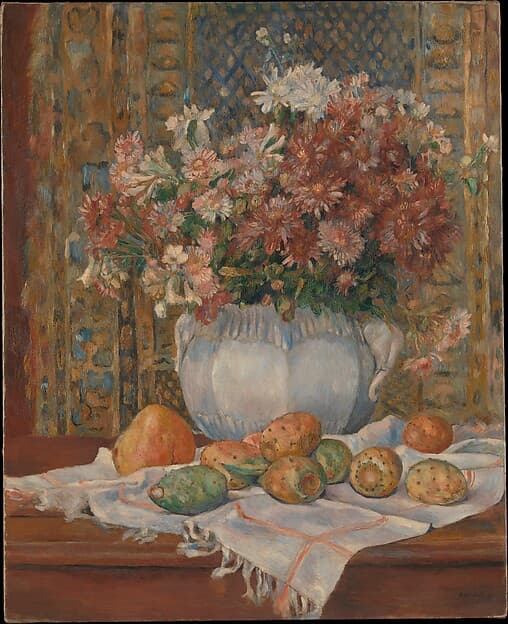 Still Life with Flowers and Prickly Pears, by Auguste Renoir