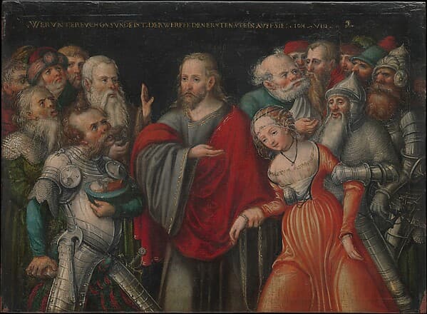 Christ and the Adulteress, by Lucas Cranach the Younger and Workshop