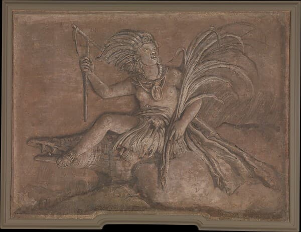 Allegorical Figure Representing America, by Giovanni Domenico Tiepolo