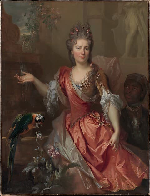 Portrait of a Woman and an Enslaved Servant, by Nicolas de Largillierre (or Largillière)