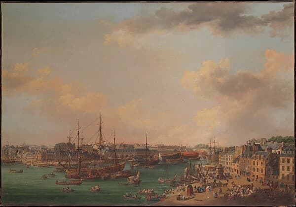 The Outer Harbor of Brest, by Henri Joseph van Blarenberghe