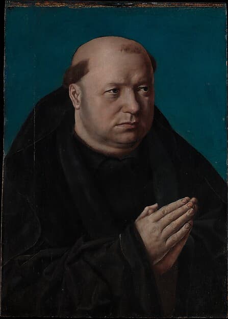 Portrait of a Monk in Prayer, by French Painter