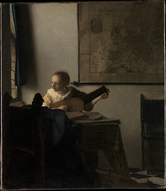 Young Woman with a Lute, by Johannes Vermeer