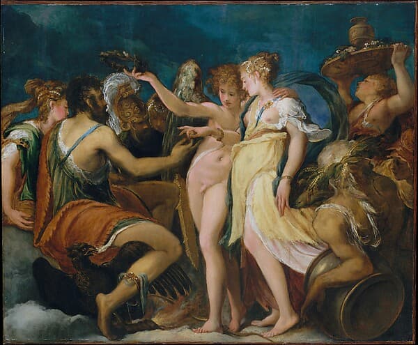 The Marriage of Cupid and Psyche, by Andrea Schiavone (Andrea Meldola)