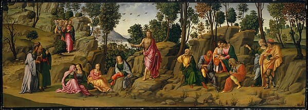 Saint John the Baptist Bearing Witness, by Francesco Granacci