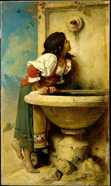 Roman Girl at a Fountain, by Léon Bonnat