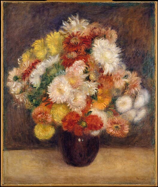 Bouquet of Chrysanthemums, by Auguste Renoir