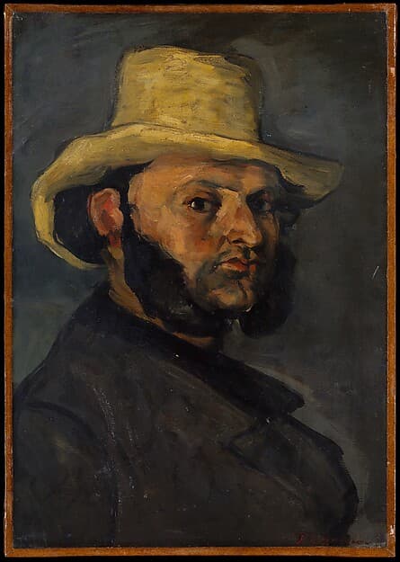 Gustave Boyer (b. 1840) in a Straw Hat, by Paul Cézanne