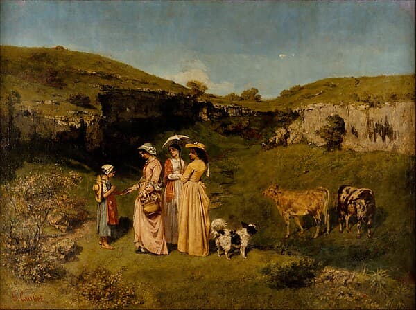 Young Ladies of the Village, by Gustave Courbet