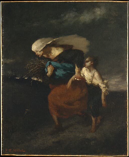 Retreat from the Storm, by Jean-François Millet