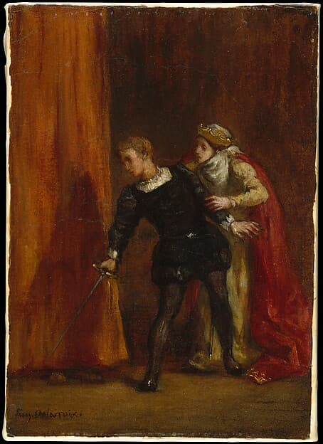 Hamlet and His Mother, by Eugène Delacroix