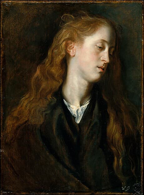 Study Head of a Young Woman, by Anthony van Dyck