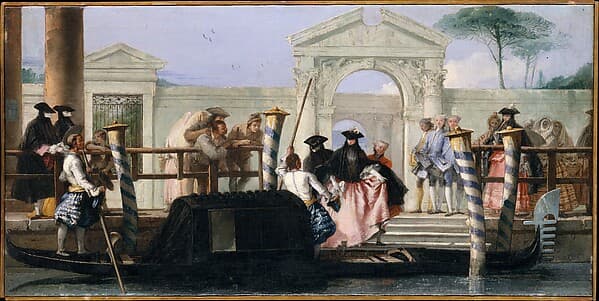 The Departure of the Gondola, by Giovanni Domenico Tiepolo
