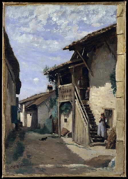 A Village Street: Dardagny, by Camille Corot