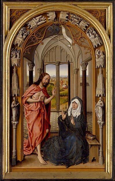 Christ Appearing to His Mother, by Juan de Flandes