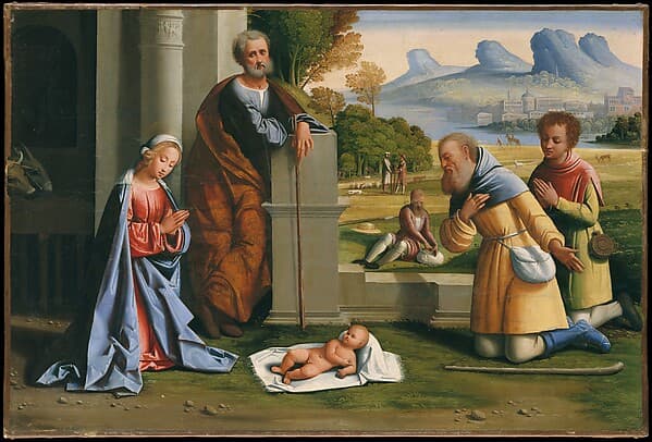 The Adoration of the Shepherds, by L'Ortolano (Giovanni Battista Benvenuti)