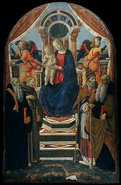 Madonna and Child Enthroned with Saints and Angels, by Francesco Botticini (Francesco di Giovanni)
