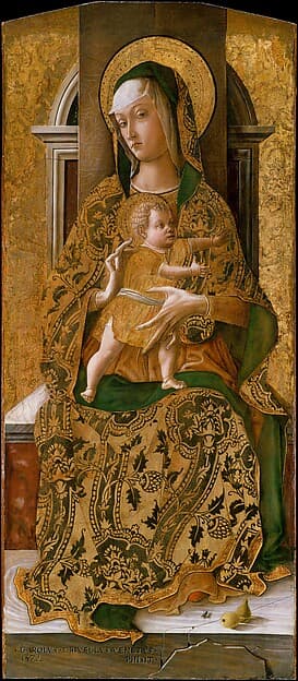 Madonna and Child Enthroned, by Carlo Crivelli