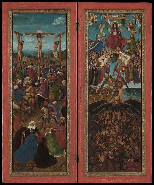 The Crucifixion; The Last Judgment, by Jan van Eyck