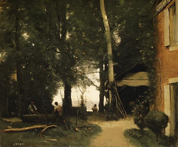 The Banks of the Seine at Conflans, by Camille Corot