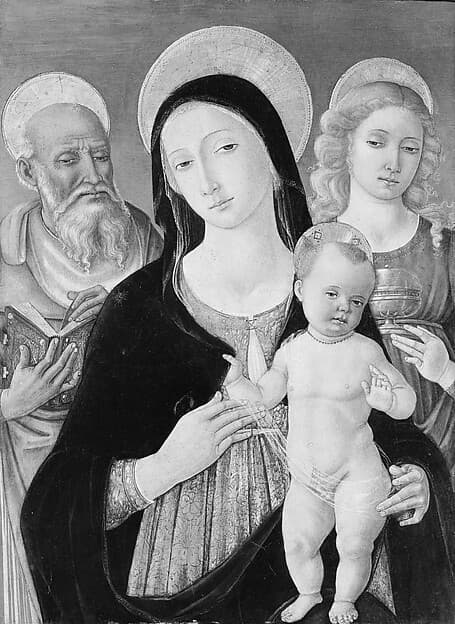 Madonna and Child with Saints Jerome and Mary Magdalen, by Matteo di Giovanni di Bartolo