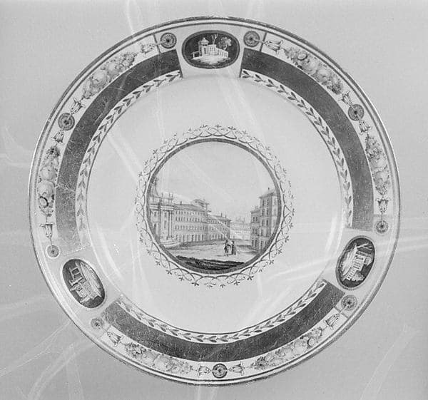 Plate, by Imperial Porcelain Manufactory, St. Petersburg