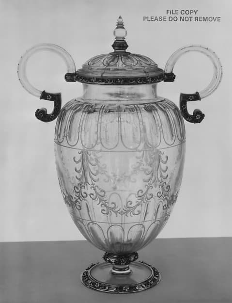 Two-handled vase with cover, by Reinhold Vasters
