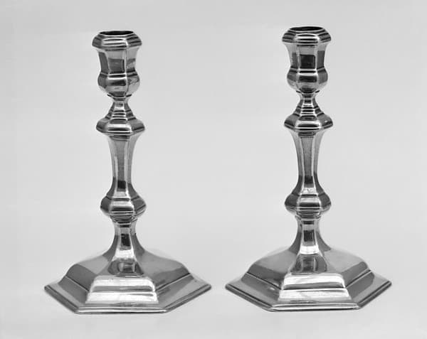 Pair of candlesticks, by Joseph Bird