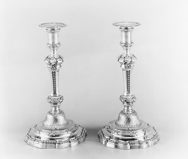 Pair of candlesticks, by Alexis III Loir