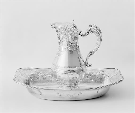 Ewer and basin, by Joseph-Pierre-Jacques Duguay