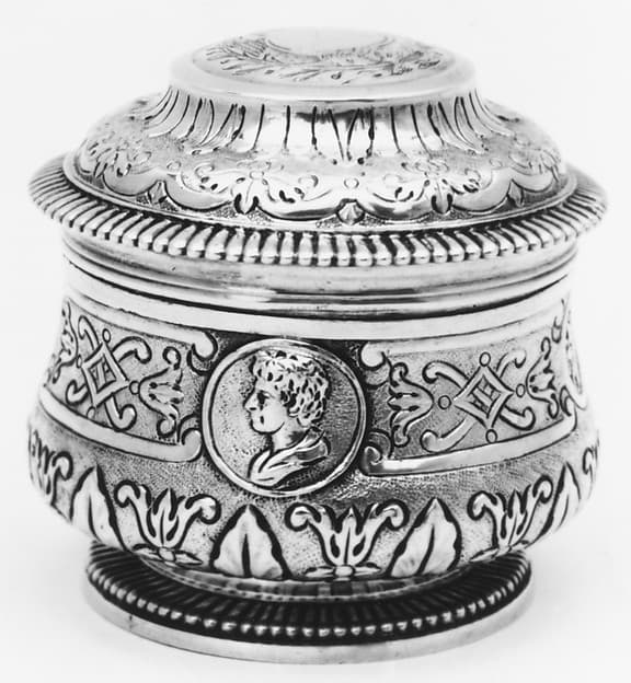 Box (one of a pair) (part of a toilet service), by Jean-Baptiste Boullemer