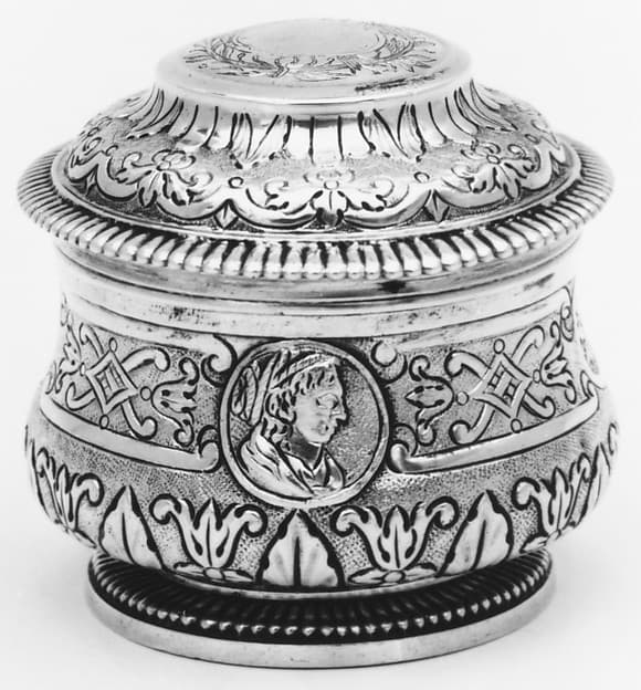Box (one of a pair) (part of a toilet service), by Jean-Baptiste Boullemer