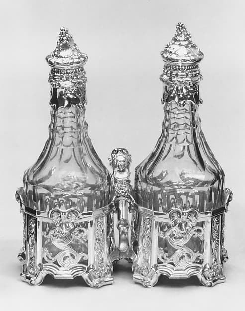 Pair of cruets and cruet stands, by Paul de Lamerie