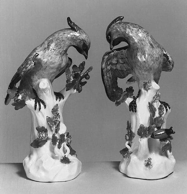 Waxwing (one of a pair), by Meissen Manufactory
