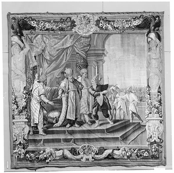 Aladin Hears of the Crusaders' Approach (from a set of Scenes from Gerusalemme Liberata), by Domenico Paradisi