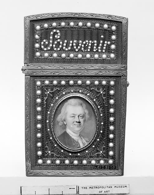 Souvenir with portrait of a man, by Louis Marie Sicardi