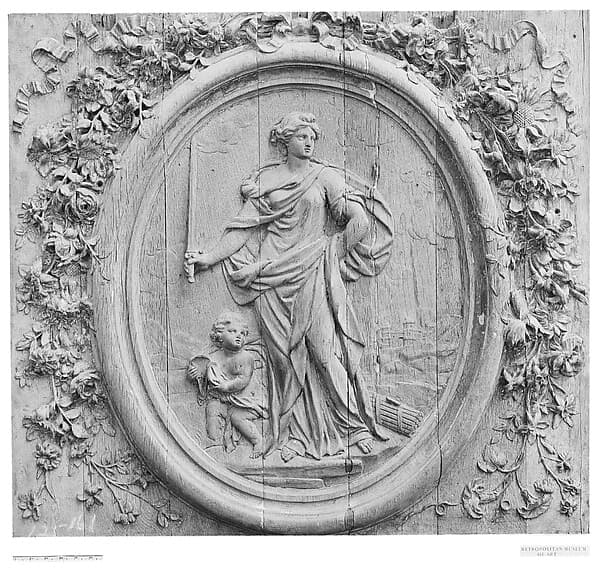 Pair of overdoors from a porte cochère, by Jean Richer