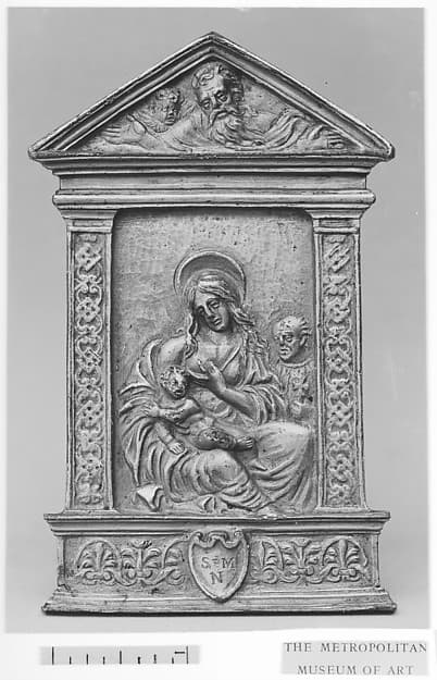 Virgin and Child with St. Joseph, by Moderno (Galeazzo Mondella)