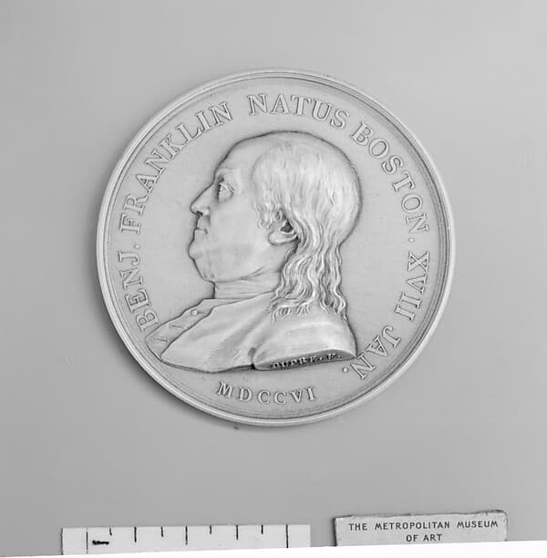 Benjamin Franklin, by Augustin Dupré