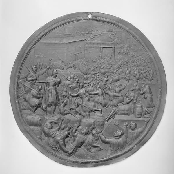 The Routing of Focker and the German Troops from Antwerp, by Maerten de Vos