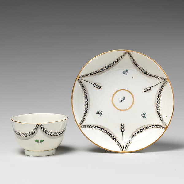Teabowl (part of a service), by Caughley Factory