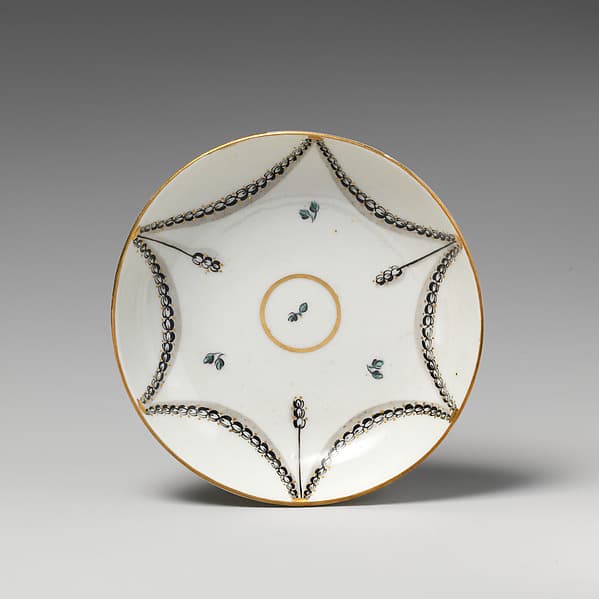 Saucer (part of a service), by Caughley Factory