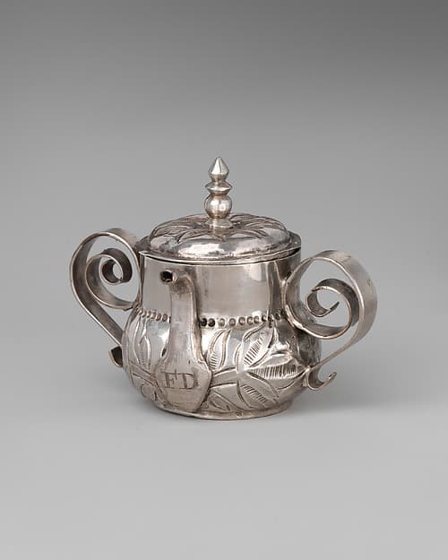 Miniature posset cup with cover, by George Manjoy