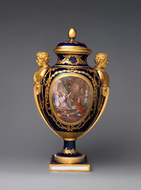 Vase with cover (vase des âges) (one of a pair), by Sèvres Manufactory