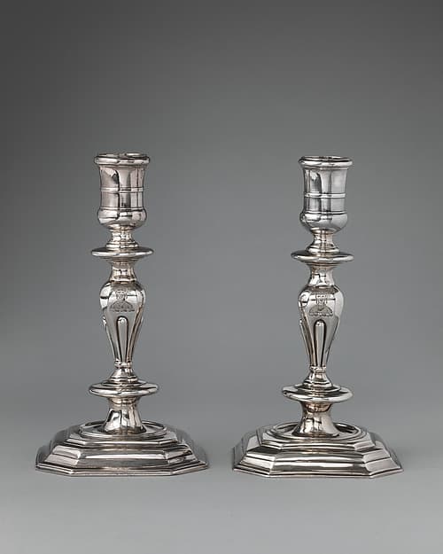 Pair of candlesticks, by Thomas Merry I