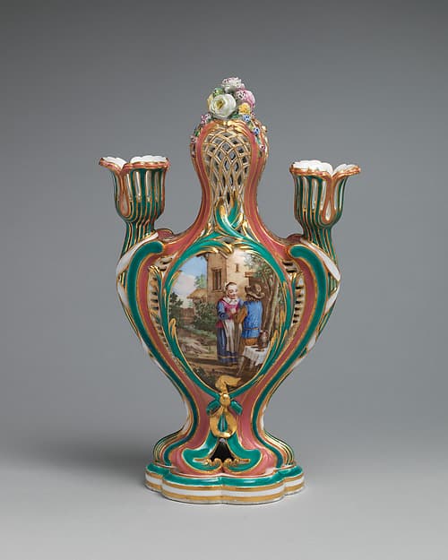 Potpourri vase with candleholders (pot-pourri à bobêche) (one of a pair), by Sèvres Manufactory