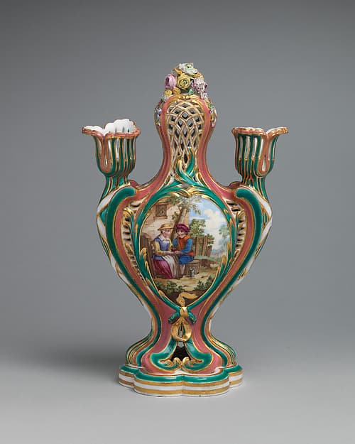 Potpourri vase with candleholders (pot-pourri à bobêche) (one of a pair), by Sèvres Manufactory