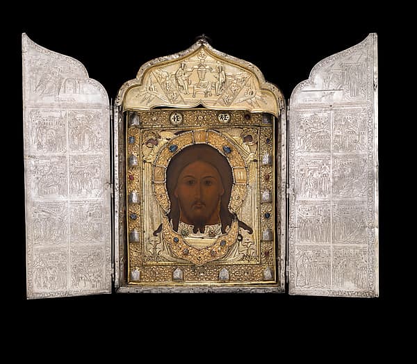 Triptych with the Mandylion, by The Kremlin Armory Workshops, Moscow