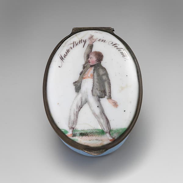 Patch box depicting Master Betty, by Peltro William Tomkins